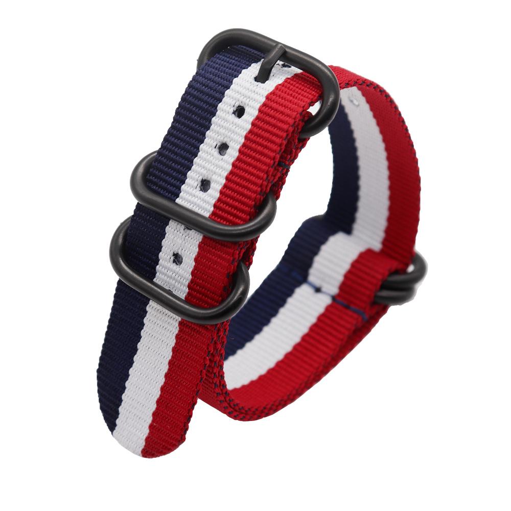 Zulu NATO Nylon Watch Strap with Black Five-Ring Buckle, 18/20/22/24mm Options Available
