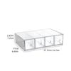 Stackable Stationery Storage Box Clear Pencil Holder Plastic Drawer Organizer  for Glasses Storage