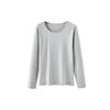 Damen Verdicktes Reines Baumwoll Antibakterielles Rundhals Slim Fit Warmes Base Layer Oberteil