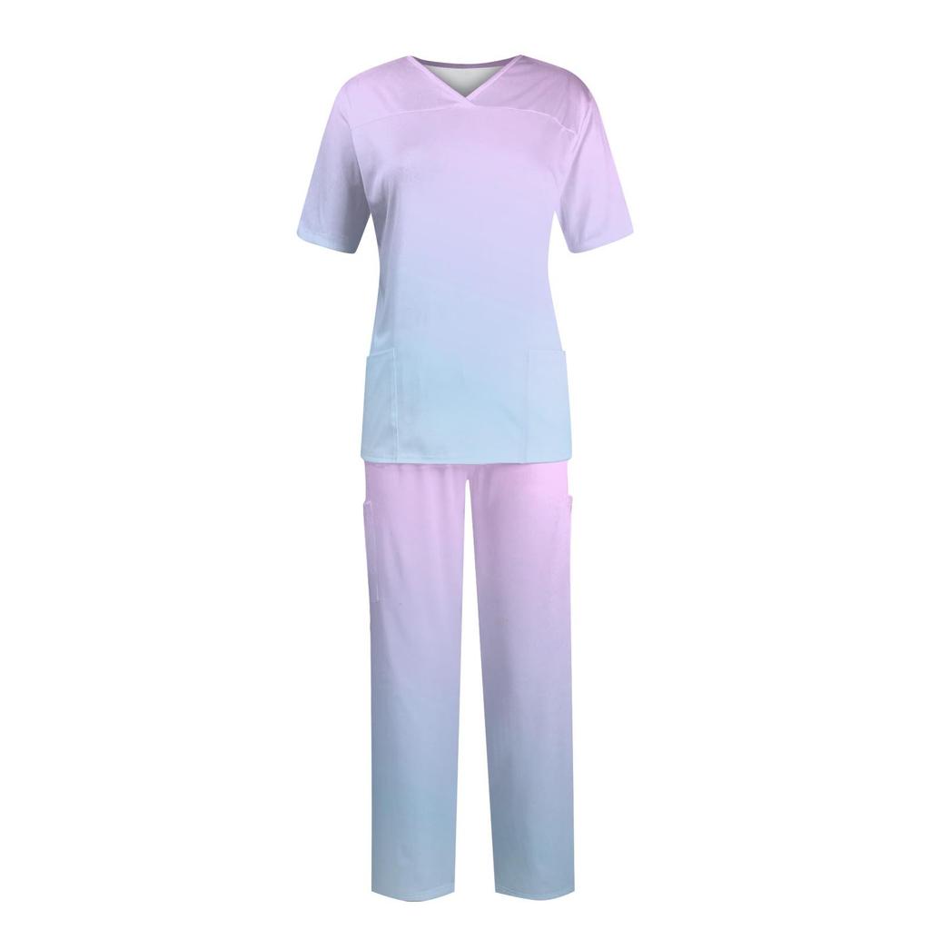 Frauen Kurzarm V-ausschnitt Tops + Hosen Arbeits Set Anzug Lose Beiläufige Kurzarm T Shirts Top Und Lange Hosen trainingsanzug