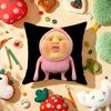 K-Kobito Z-Zukan Peach Cute Funny Cushion Cover Plush Fabric Soft Double-Sided Printed Sofa Warm Winter Home Gift Pillow Cover