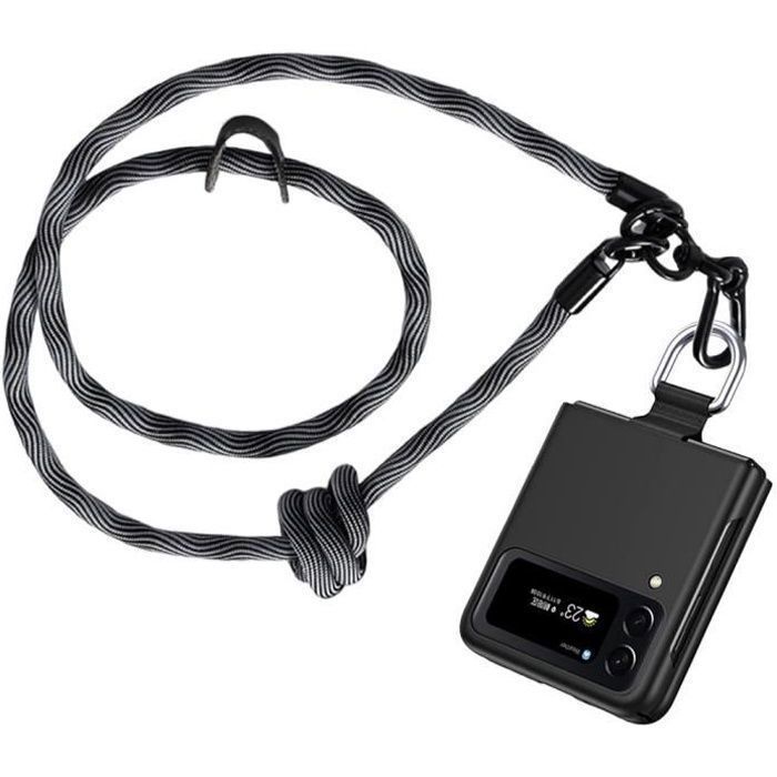 Case - PROSHOP - for Samsung Galaxy Z Flip 4 - Shockproof Protection - Shoulder Strap - Grey