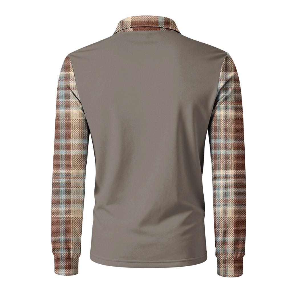 Men's Long,sleeved Collared Button,down Pocket Casual Top