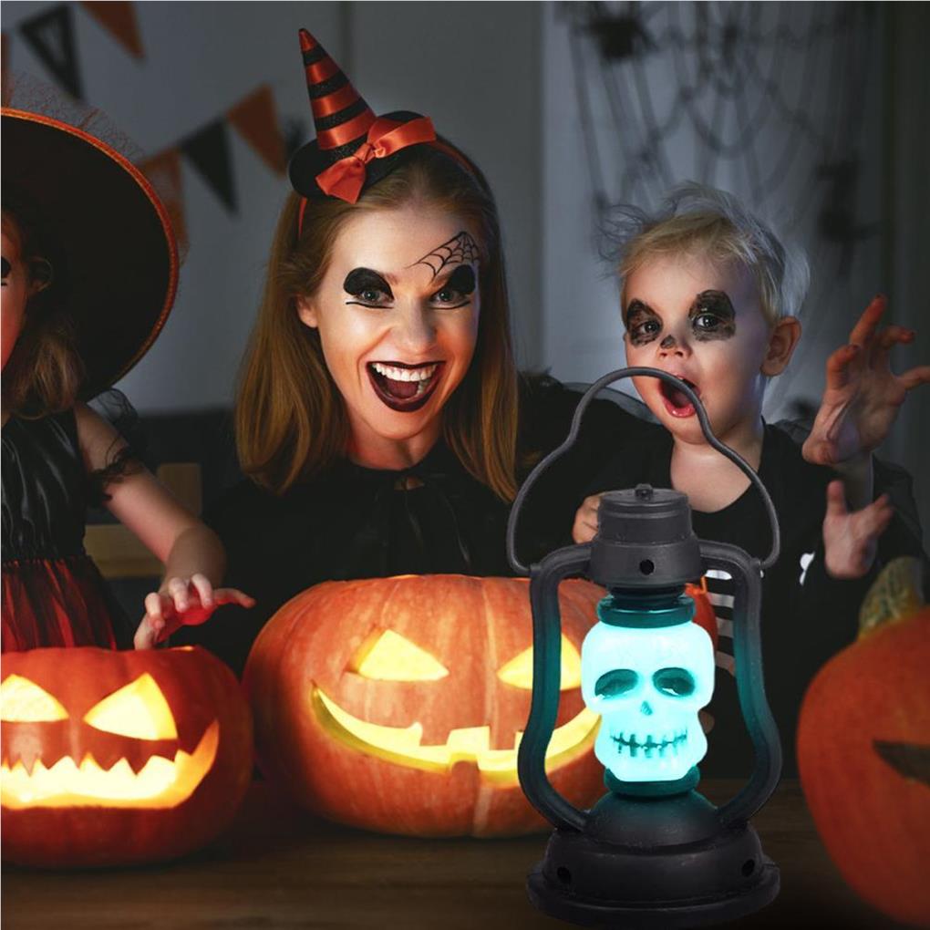 Halloween Lantern Glowing Lantern Decors Festival Decoration Scene Layout LED Skeleton Night Light Props Party Lamp Ornaments