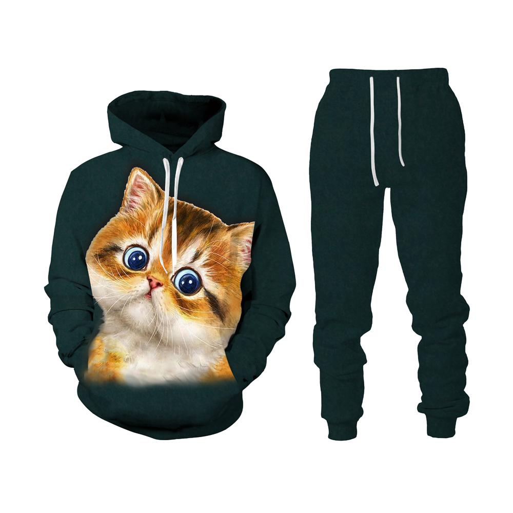Buy Unisex Cute Cat Printed Tracksuits 