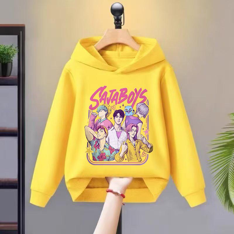 2025 Kpop Witch-hunting Team-themed Hoodie with Cute and Magical Element Prints, Soft and Skin-friendly Trendy Children's Top