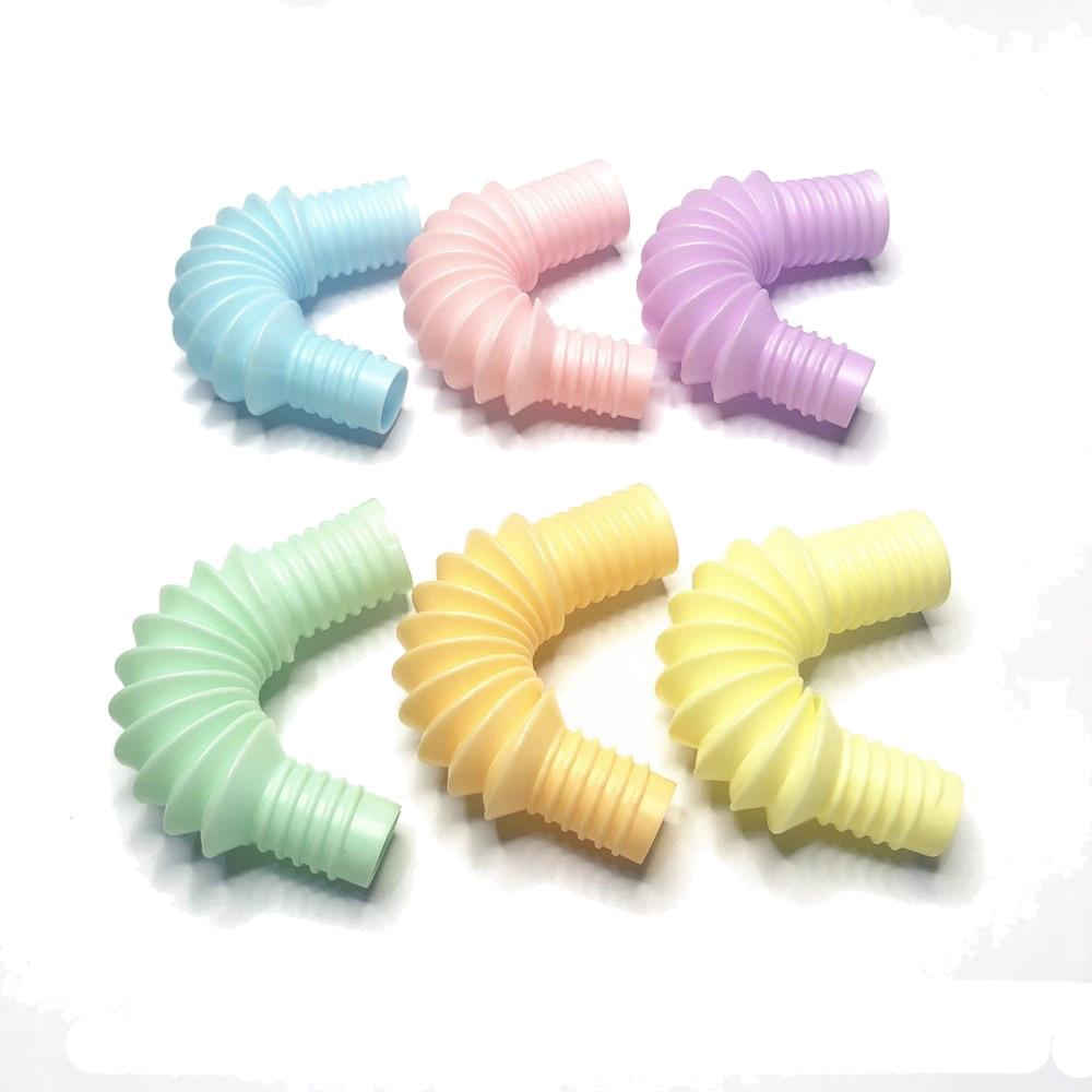10-20 Adet Mini Pop Tüpler Fidget Oyuncakları Gökkuşağı Duyusal Antistres Plastik Körük Stres Giderici Boru Çocuklar Yetişkinler Komik Hediye