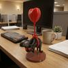 Romantic Cat Heart Balloon Decoration Suspended Black Cat Desktop Decoration  Office Desk