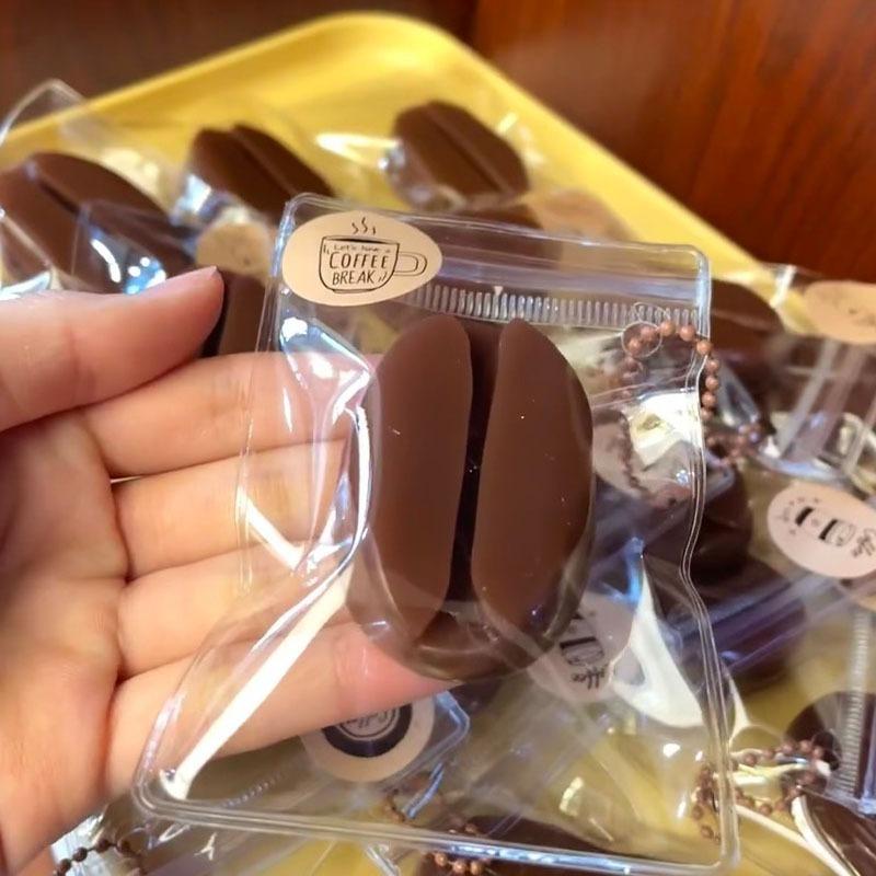 Activating Toys Squishy Coffee Beans Squeeze Toy Chocolate Square Anti Stress Fidget Toy Slow Rebound Decompression Toy For Friedn Gift