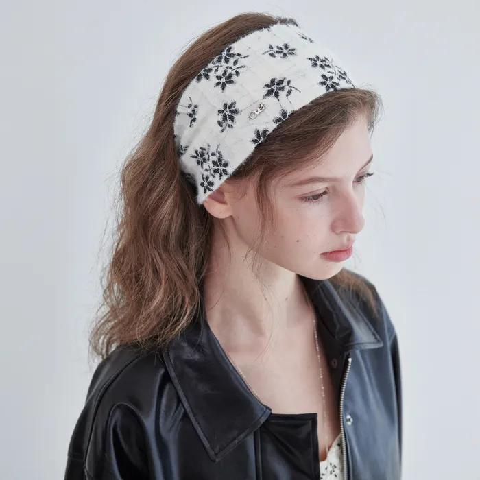 BLOOM KNIT HAIRBAND_2COLOR (GREY/IVORY)