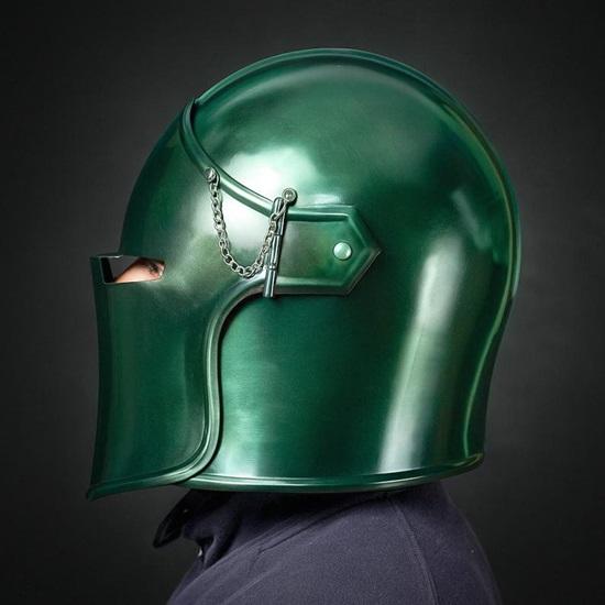 Verdant War Helm of the Fallen Legion Medieval Barbuta Replica for LARP, Cosplay  Epic Display