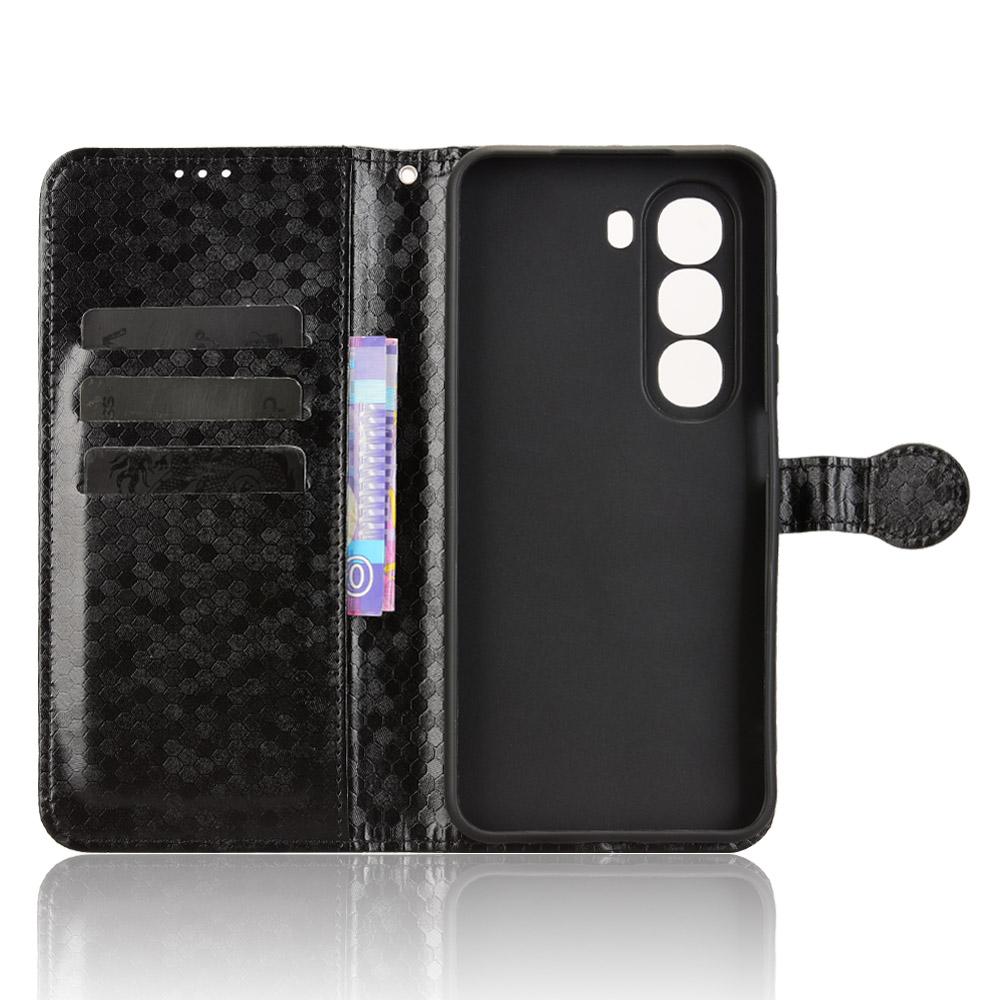 For itel A95 5G Wallet Case Dot Pattern Imprint PU Leather Phone Cover with Wrist Strap