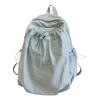Schoolbag New Korean Version Ins Solid Color Drawstring Backpack for Junior High School Students Casual Simple Lightweight Large-capacity Travel 