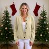 Women'S  Sweater Cute Fun Printing Sweater Fall And Winter Long Sleeve Knitted Sweater
