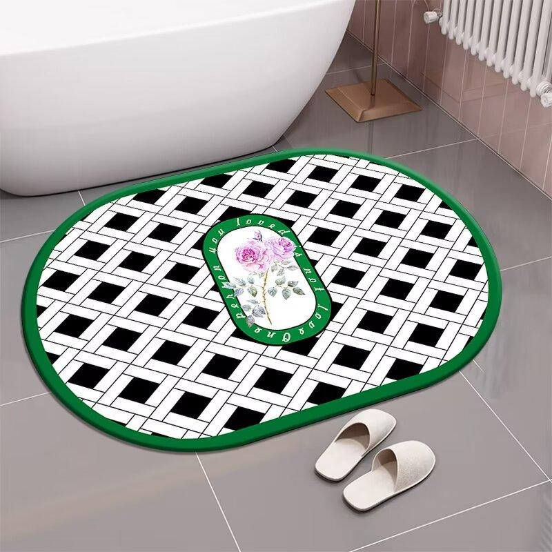 Diatom Mud Cushion, Absorbent Mat, Toilet Entrance Non-Slip Floor Mat, Bathroom Floor Mat, Toilet Entrance Carpet