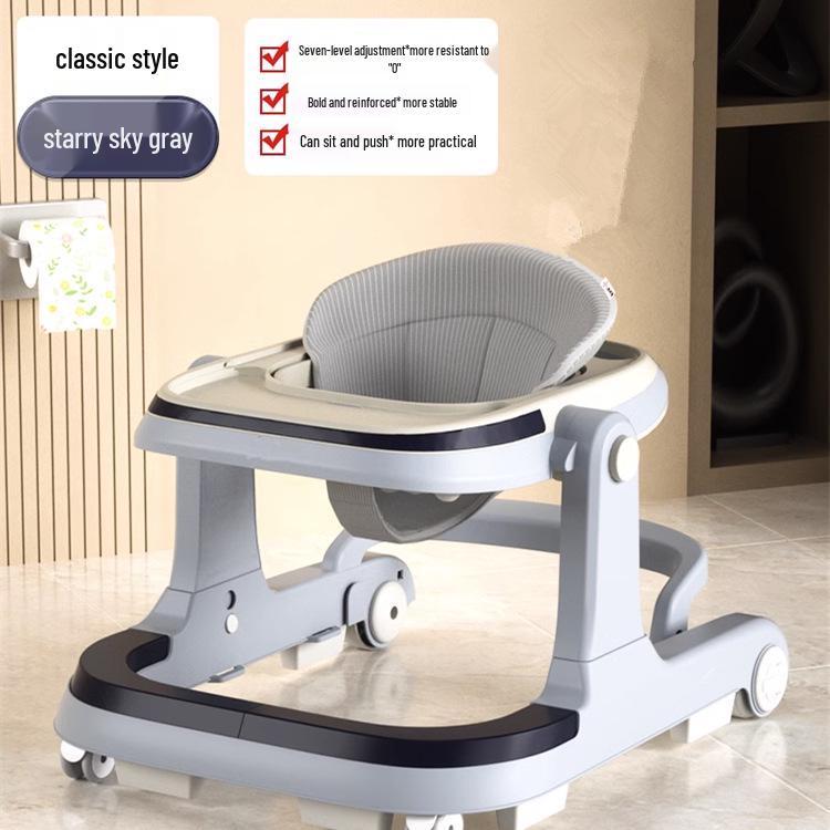 Rechargeable Remote-Controlled Baby Walker Car with Anti-Rollover Safety
