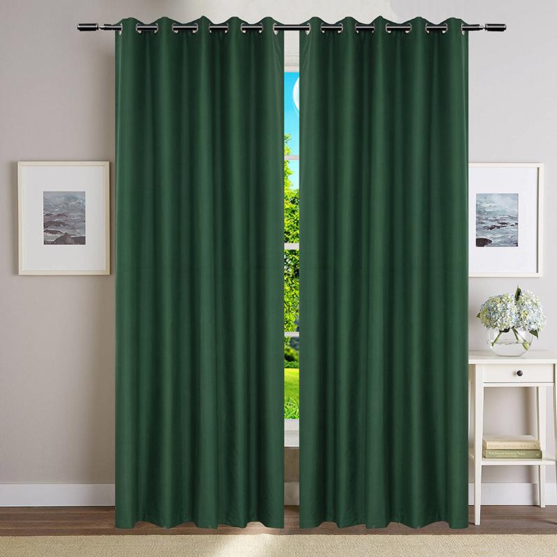 Simple Plain Curtain Cloth, Living Room Bedroom Balcony High Blackout Curtain Finished Product, Can Be