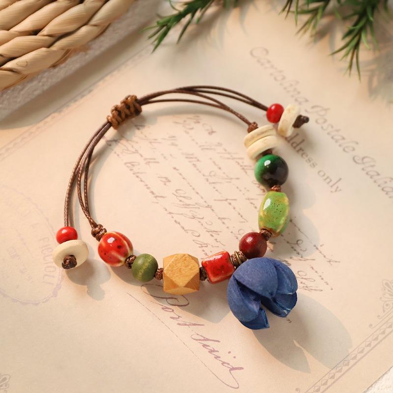 Retro Natural Plant Fruit Bracelet Hand Woven Acorn Hand Rope Women's Niche Literary Bracelet