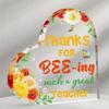 Thank You Acrylic Heart - Inspirational Appreciation Gift for Professionals & Mentors