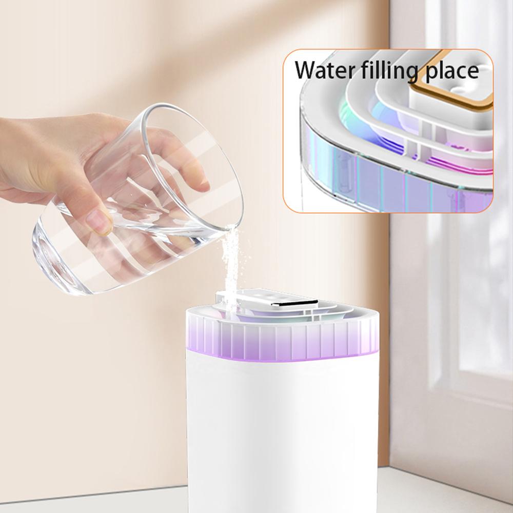 3L Ultraschall-Luftbefeuchter Kaltnebel-Luftbefeuchter mit Nachtlicht und drei Düsen Leiser USB Aroma-Luftbefeuchter für Zuhause
