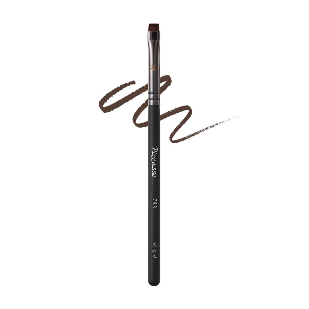 Picasso 798 Flat Eyeliner Brush The Ultimate Precision Brush for Lines Authentic Korean Premium Synthetic Bristles Sharp, Sword-like Cosmetics,