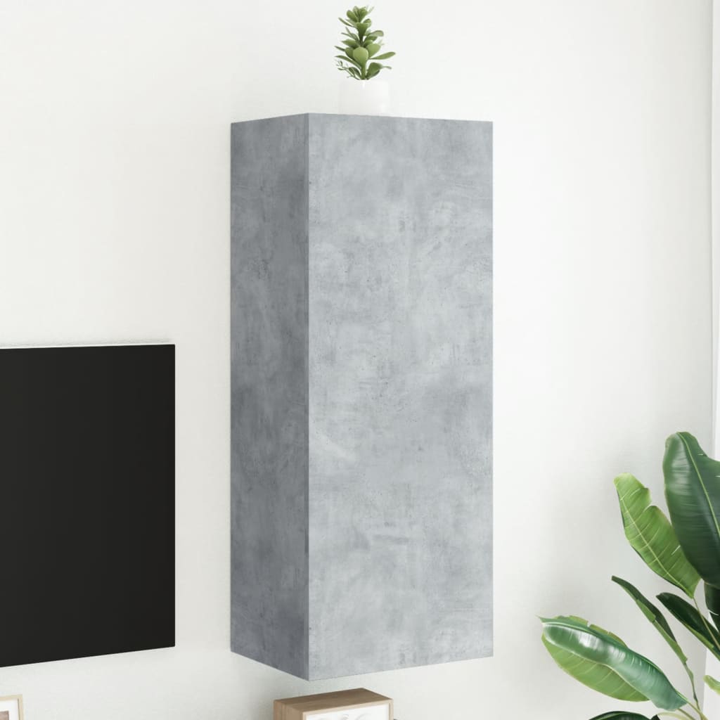 Vidaxl Ścienna Szafka Tv, Szarość Betonu, 40,5X30X102 Cm