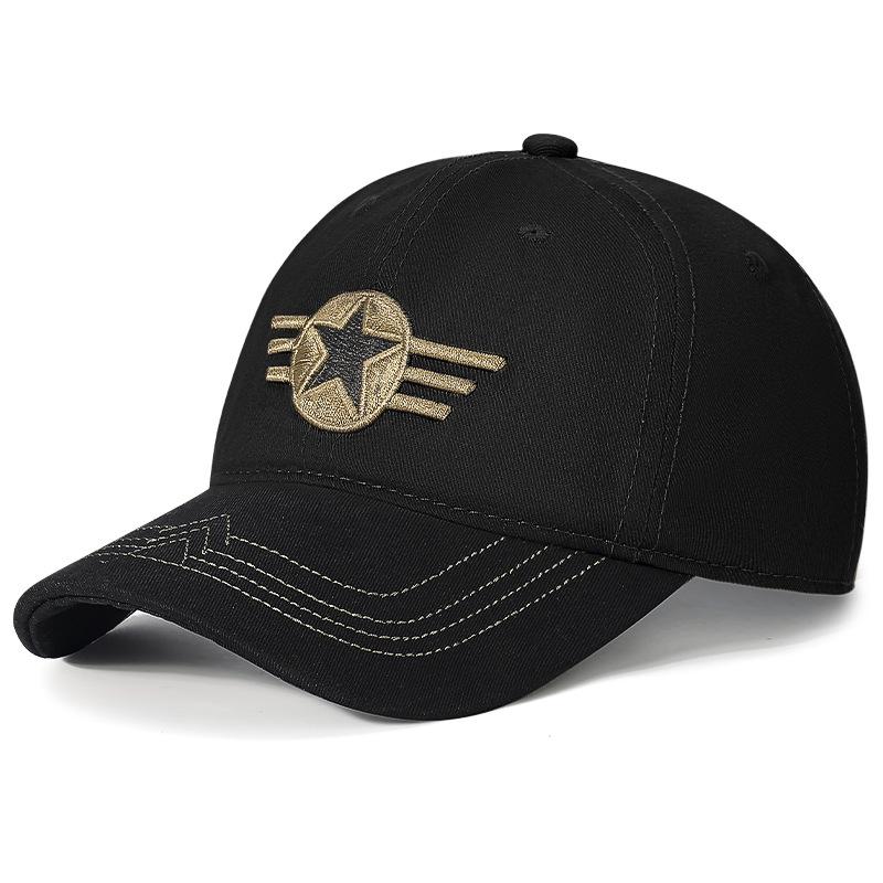 

Camouflage Baseball Cap Men Embroidered Cap Flat-Brimmed Cap чорний