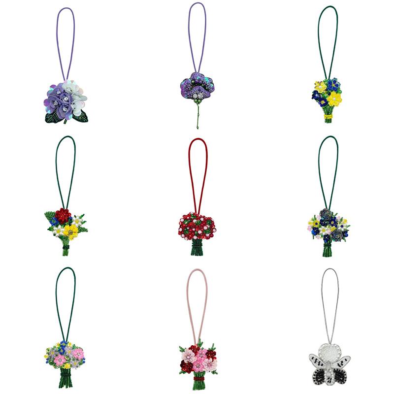 Flower Plants Bag Accessories Pendant Patches For Clothing Diy Sew On Beaded Applique Bag Charm Bordados Para Bag Clothing
