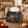 1pc Autumn Party Tissue Box,Vintage Floral,Multifunctional Tissue Holder,Pumpkin Chrysanthemum Wheat,Outdoor Picnic Party Supplies,Desktop Tissue Stor