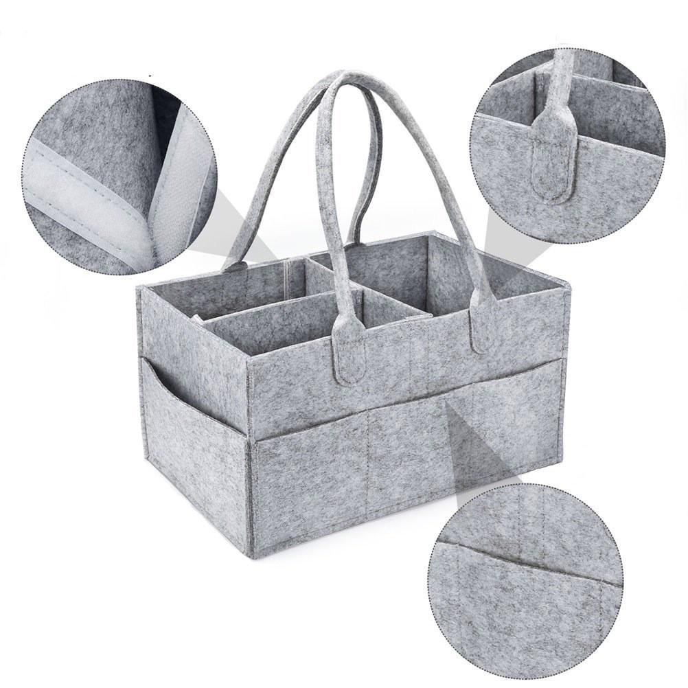 Kaiguang Felt Fabric Diaper Storage Basket for Moms