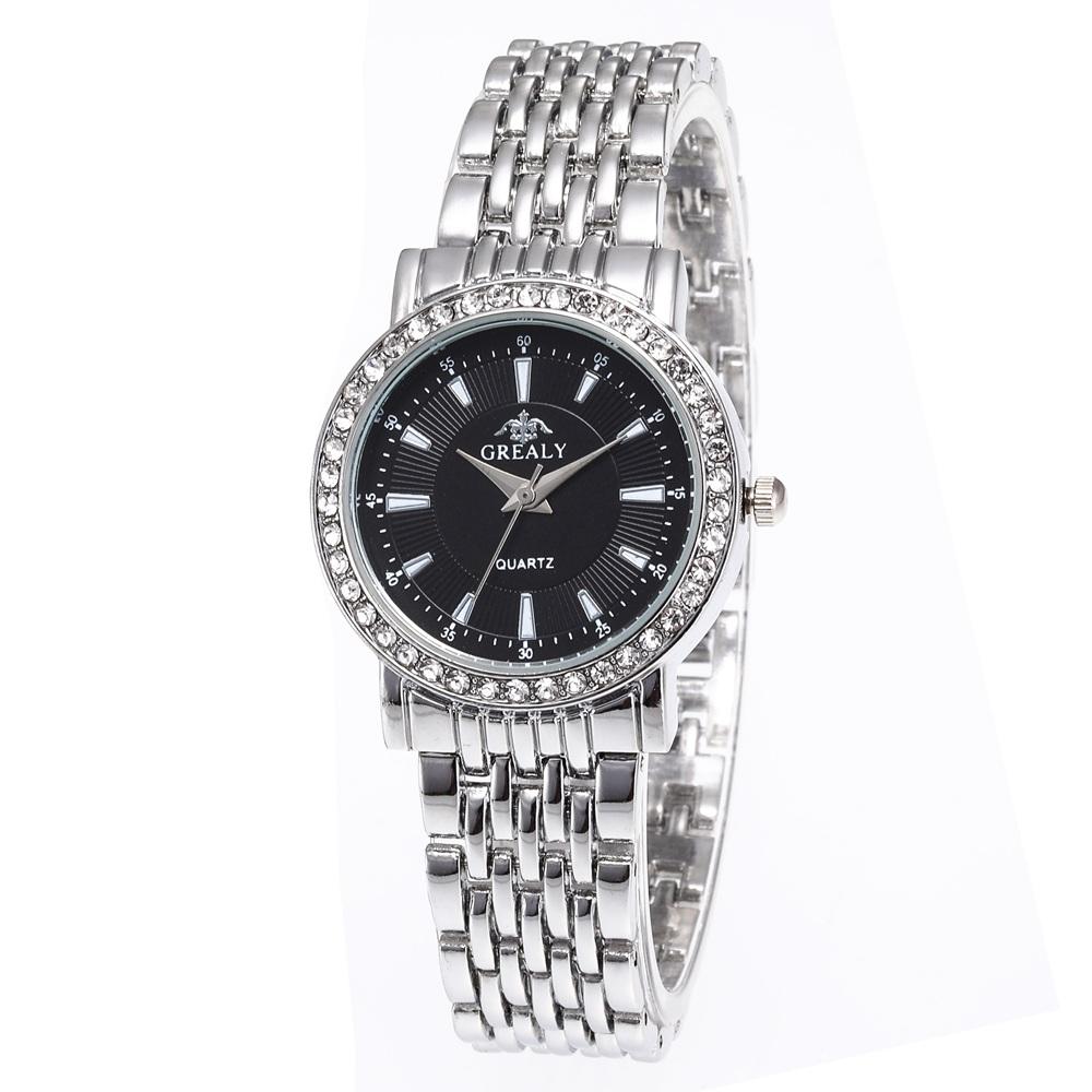 New Casual Watches Women Luxury Fashion Lovers Watch Rhinestone Stainless steel Quartz Watch Men Women Gift Business Wristwatch