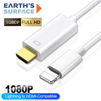 Кабель Lightning на HDMI-сумісний 1080P для Apple iPhone 14 13 Цифровий AV-адаптер Кабель для синхронізації екрану HD-відео для телевізора, проектора