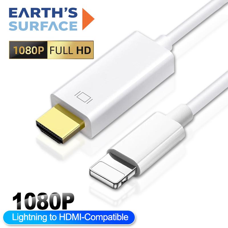 1080P Lightning To HDMI-compatible Cable for Apple iPhone 14 13 Digital AV Adapter HD Video Sync Screen Cable for TV Projector