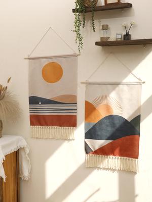 Tapestry Wall Hanging Bohemian Art Home Decor With Fringe Long Linen Vertical Tapestry Wall Hangin Room Decors Aesthetic Gifts