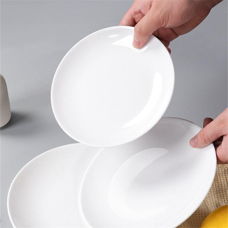 Multiple Sizes Main Dinner Plate Eco Friendly Imitation Porcelain Picnic Fruit Snack Dessert Plates Bone Dishes  Kitchen Dishes