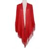 Versatile 140×140cm Lace Shawl Hollowed-out Design Breathable Tassel Shawl Elegant Evening Gown Shawl for Women