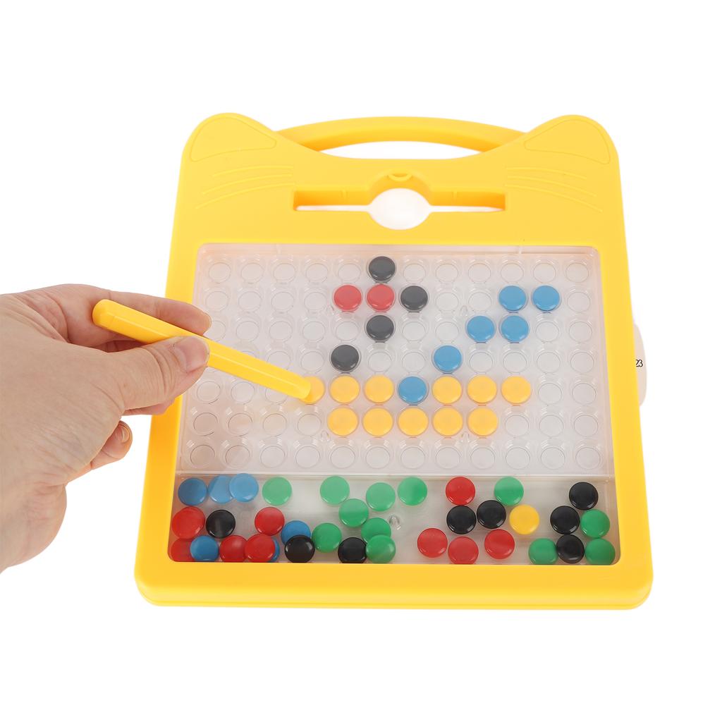Magnetic Drawing Board Plastic Educational Cat Shape Magnetic Dot Art Toy for Kids Children