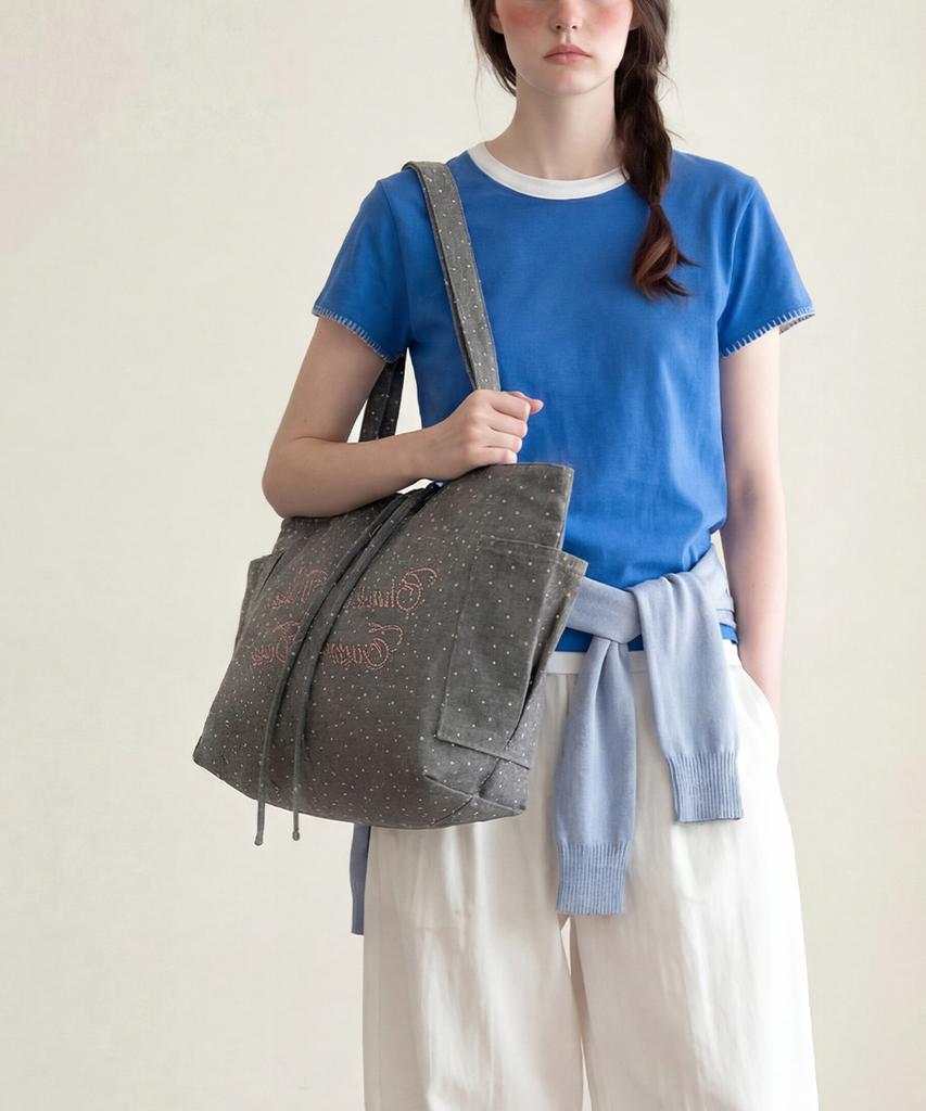 Prends Soin De Toi Choose You Everyday Sparkle Shoulder Bag Charcoal