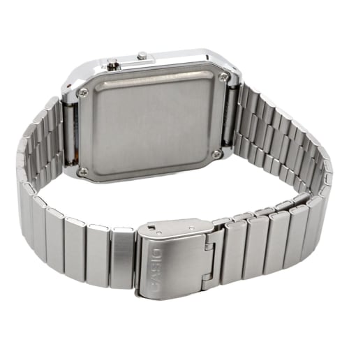 Casio CASIO Vintage Series Digital Watch with 8 Digit Calculation Function Heritage Colors CA-500WE-4B Unisex Metal Band Silver X Red Overseas Model