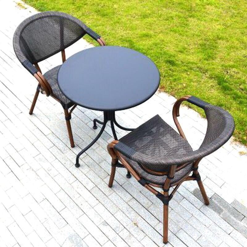 Casual Outdoor Rattan Woven Chair for Garden, Balcony, or Coffee Shop