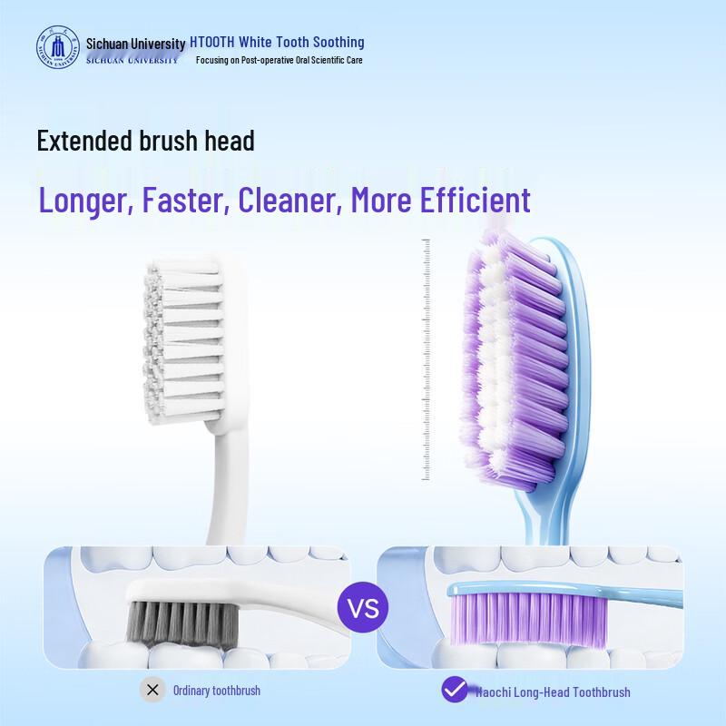 Haoshichu Extended Head 5-Tooth Lazy Toothbrush