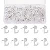 50/60/80/160Pcs Clear Push Pins Hooks Cork Notice Board Thumb Tacks Push Pin with Clear Clip for Display Picture Notes