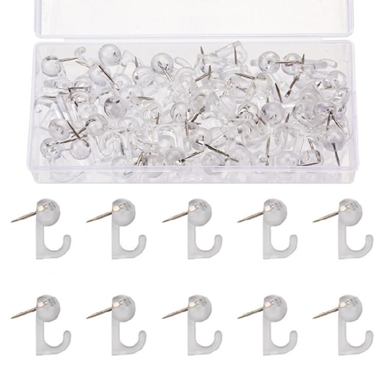 

50/60/80/160Pcs Clear Push Pins Hooks Cork Notice Board Thumb Tacks Push Pin with Clear Clip for Display Picture Notes