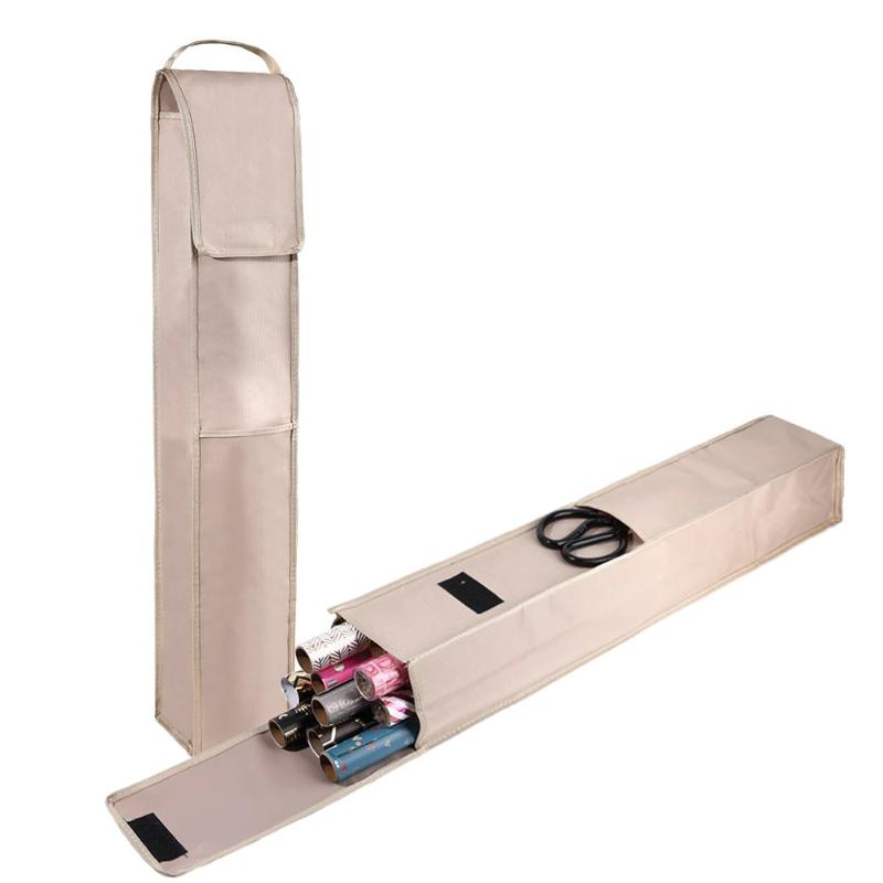 Durable Oxford Cloth Gift Wrap Storage Bag Christmas Gift Organizer With Multiple Pockets For Crafts,Posters Wrapping Paper Hold