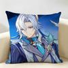 Neuvillette Genshin Impact Cushion Cover Natural Linen Organic Fabric DoubleSided Printing Room Sofa Decor Pillow Case