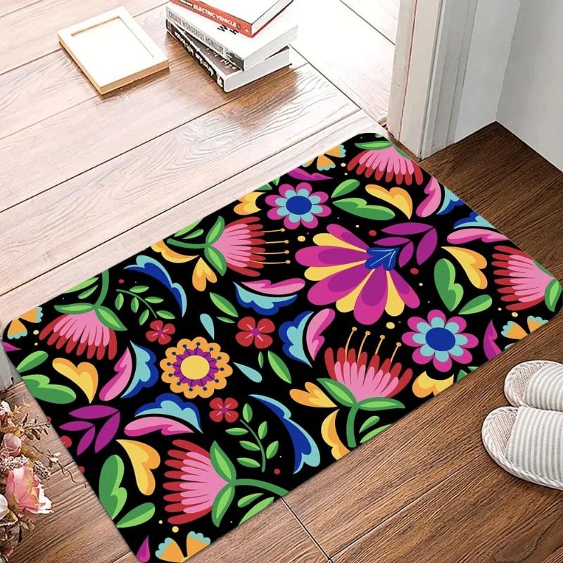 Mexico Style Printing Non Slip Small Rug Waterproof Easy To Clean Floor Mat for Indoor Outdoor Use Durable Home Decor Fashion