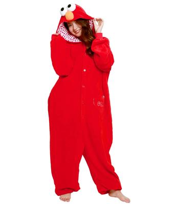 SAZAC Elmo Fleece Kigurumi KOS-071, One Size Fits All (Adult)
