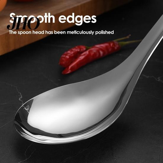Food Grade 304 Stainless Steel Spoon Large Serving Thickened Deep Dinner Spoons for Rice Soup Mirror Polished Kitchen Utensil Home Restaurant Buffet