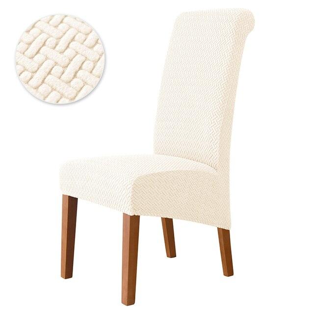 

Jacquard Chair Cover Stretch XL Size Long Back Dining Chair Covers Seat Slipcovers For Wedding Dining Room Chairs For Kitchen