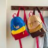 Kids' Candy Color Lightweight Backpack - Fashionable Color Block Design for Kindergarten Boys and Girls
